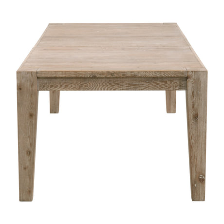 Canal Extension Dining Table in Smoke Gray Pine, Brushed Gold Inlay from Essentials For Living - Luna Furniture
