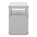 Bradley 2-Drawer Nightstand in Dove Gray, Brushed Gold from Essentials For Living - Luna Furniture