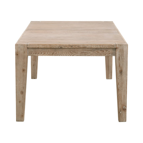 Canal Extension Dining Table in Smoke Gray Pine, Brushed Gold Inlay from Essentials For Living - Luna Furniture