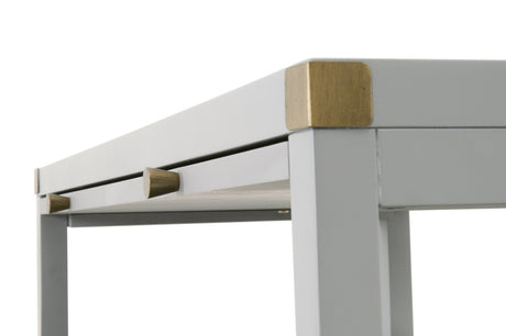 Bradley 2-Drawer Nightstand in Dove Gray, Brushed Gold from Essentials For Living - Luna Furniture