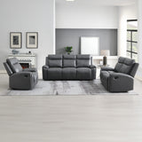 Gaston Gray 3-Piece Reclining Living Room Set from Steve Silver - Luna Furniture