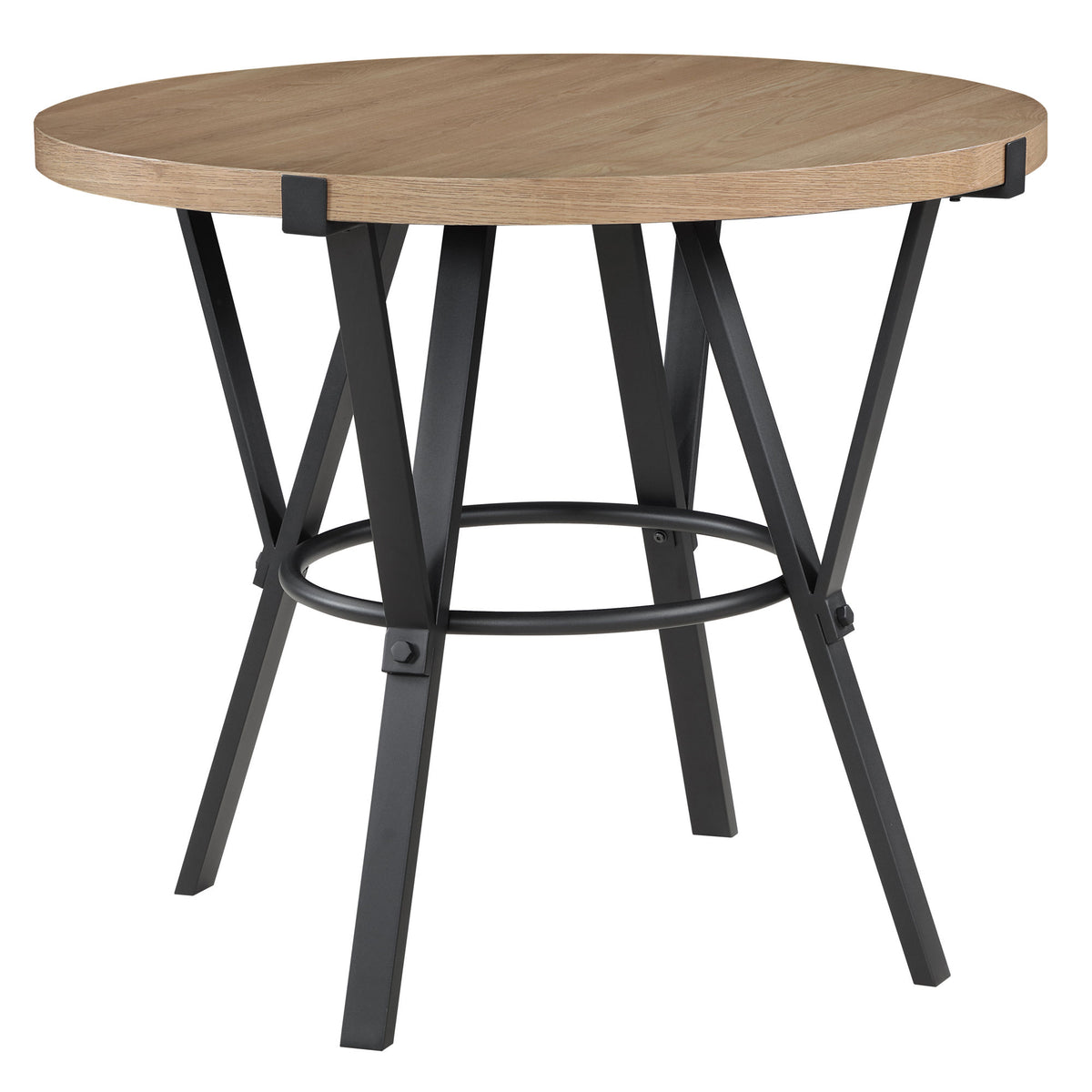 Magnolia 42-inch Round Counter Table, Black and Sand from Steve Silver - Luna Furniture