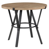 Magnolia 42-inch Round Counter Table, Black and Sand from Steve Silver - Luna Furniture