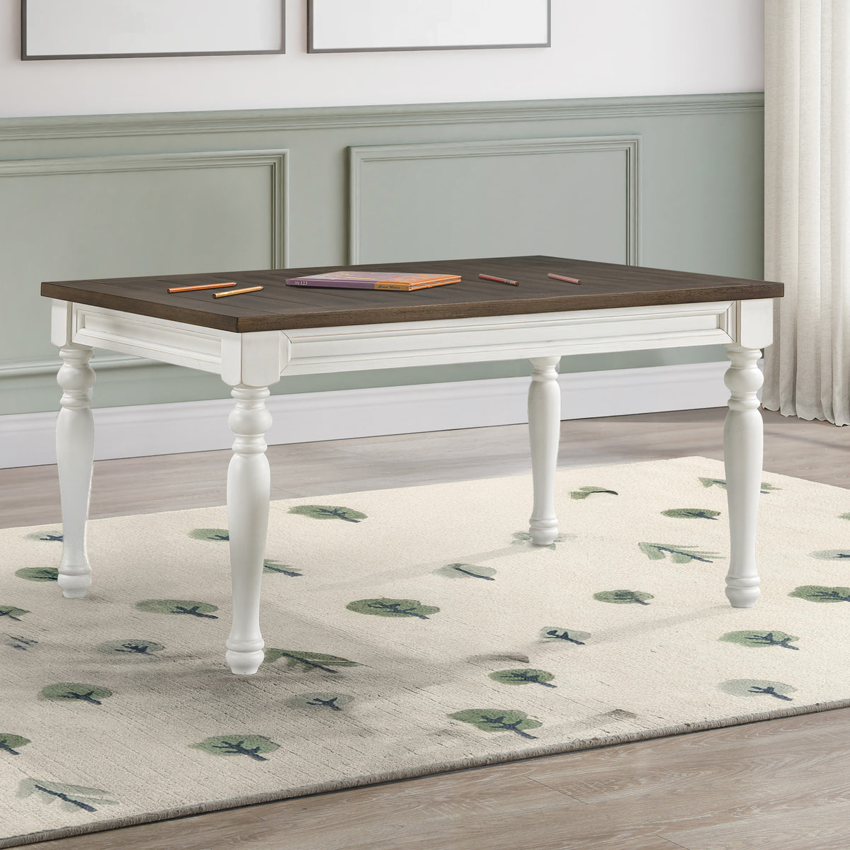 Joanna Mocha/Ivory Kids Dining Table from Steve Silver - Luna Furniture