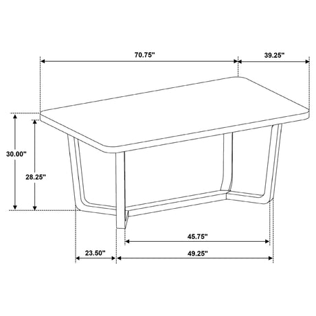 Biloxi Greyish Brown 5-piece 71-inch Rectangular Dining Set from Coaster - Luna Furniture