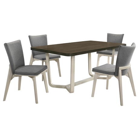 Biloxi Greyish Brown 5-piece 71-inch Rectangular Dining Set from Coaster - Luna Furniture