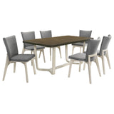 Biloxi Greyish Brown 7-piece 71-inch Rectangular Dining Set from Coaster - Luna Furniture