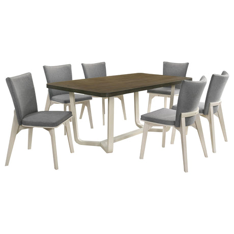 Biloxi Greyish Brown 7-piece 71-inch Rectangular Dining Set from Coaster - Luna Furniture