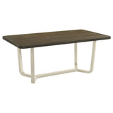 Biloxi Grayish Brown Rectangular Wood Dining Table from Coaster - Luna Furniture
