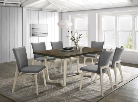 Biloxi Grayish Brown Rectangular Wood Dining Table from Coaster - Luna Furniture