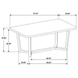 Biloxi Grayish Brown Rectangular Wood Dining Table from Coaster - Luna Furniture