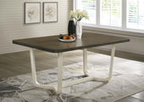 Biloxi Grayish Brown Rectangular Wood Dining Table from Coaster - Luna Furniture