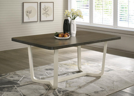 Biloxi Grayish Brown Rectangular Wood Dining Table from Coaster - Luna Furniture