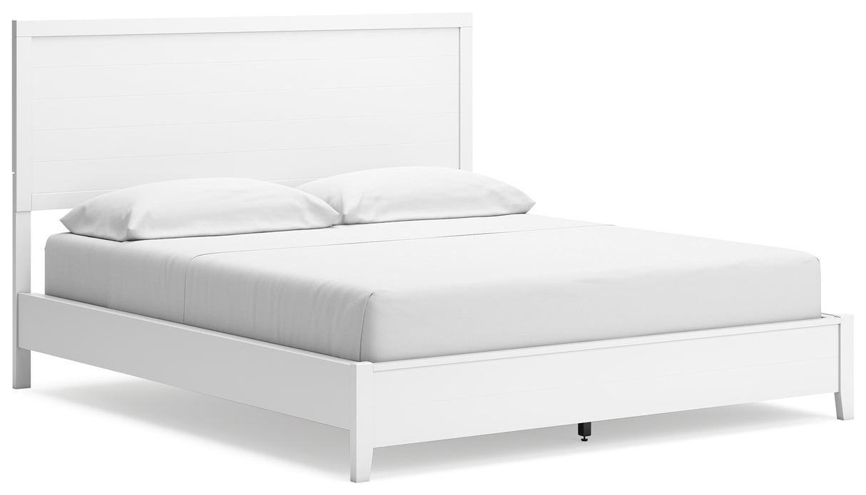 Binterglen California King Panel Bed with Dresser and 2 Nightstands in White from Ashley - Luna Furniture