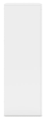 Binterglen California King Panel Bed with Mirrored Dresser and Chest in White from Ashley - Luna Furniture