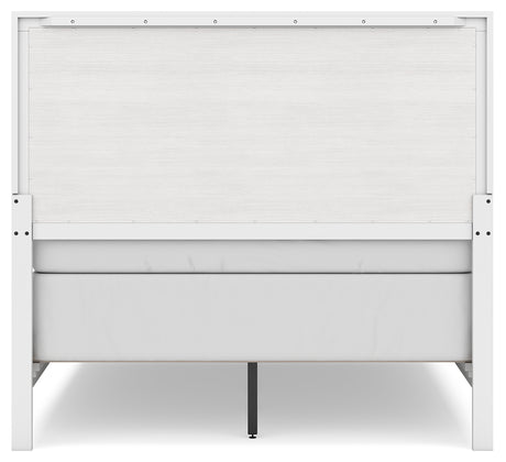 Binterglen Full Panel Bed with Mirrored Dresser and 2 Nightstands in White from Ashley - Luna Furniture