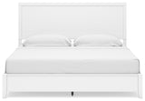 Binterglen King Panel Bed with 2 Nightstands in White from Ashley - Luna Furniture