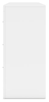 Binterglen King Panel Bed with Dresser and 2 Nightstands in White from Ashley - Luna Furniture