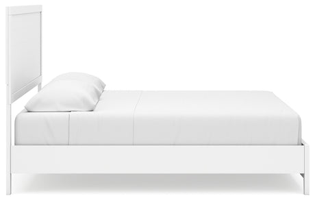 Binterglen King Panel Bed with Mirrored Dresser, Chest and Nightstand in White from Ashley - Luna Furniture