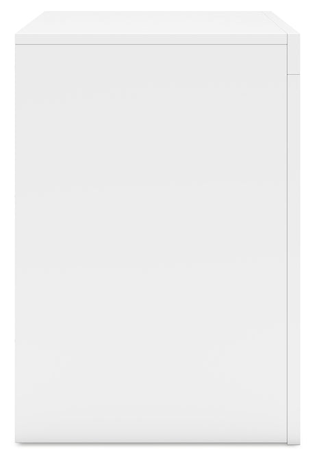 Binterglen Queen Panel Bed with Dresser and Nightstand in White from Ashley - Luna Furniture