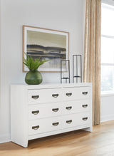 Binterglen Queen Panel Bed with Dresser and Nightstand in White from Ashley - Luna Furniture