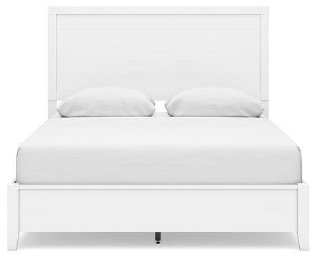 Binterglen Queen Panel Bed with Dresser in White from Ashley - Luna Furniture