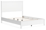 Binterglen Queen Panel Bed with Mirrored Dresser and Chest in White from Ashley - Luna Furniture