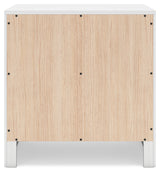 Binterglen Queen Panel Bed with Mirrored Dresser, Chest and Nightstand in White from Ashley - Luna Furniture