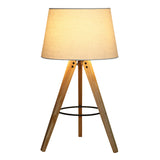 Birch Three Legged Wooden Bar Table Lamp - Natural - Black from Ashcroft Furniture - Luna Furniture