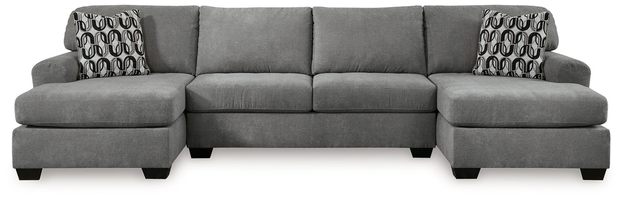 Birkdale Court Gray 3-Piece Double Chaise Sectional from Ashley - Luna Furniture