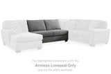Birkdale Court Gray Armless Loveseat from Ashley - Luna Furniture