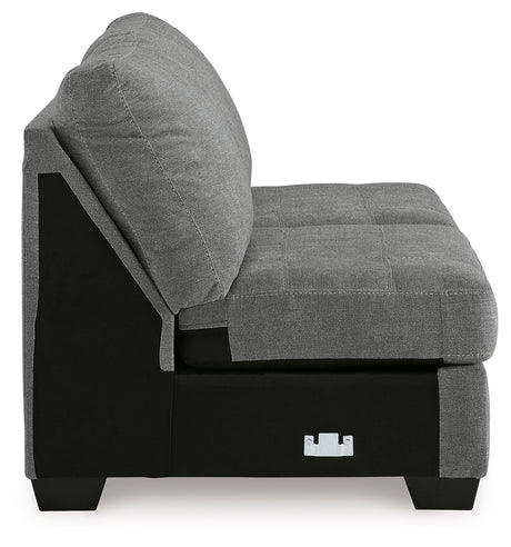 Birkdale Court Gray Armless Loveseat from Ashley - Luna Furniture