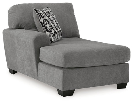 Birkdale Court Gray Left-Arm Facing Corner Chaise from Ashley - Luna Furniture