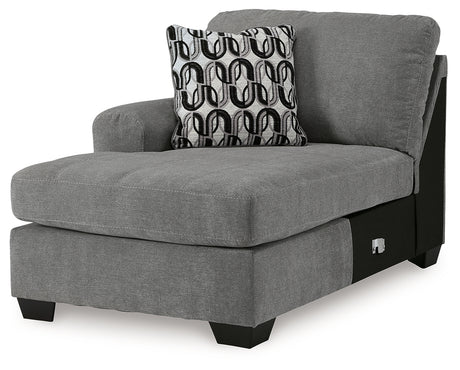 Birkdale Court Gray Left-Arm Facing Corner Chaise from Ashley - Luna Furniture
