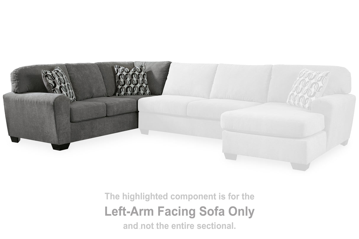 Birkdale Court Gray Left-Arm Facing Sofa from Ashley - Luna Furniture
