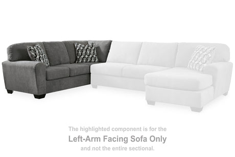 Birkdale Court Gray Left-Arm Facing Sofa from Ashley - Luna Furniture