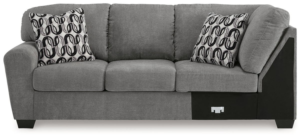 Birkdale Court Gray Left-Arm Facing Sofa from Ashley - Luna Furniture