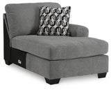 Birkdale Court Gray Right-Arm Facing Corner Chaise from Ashley - Luna Furniture