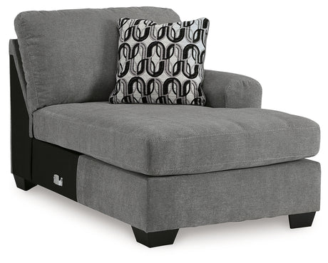 Birkdale Court Gray Right-Arm Facing Corner Chaise from Ashley - Luna Furniture