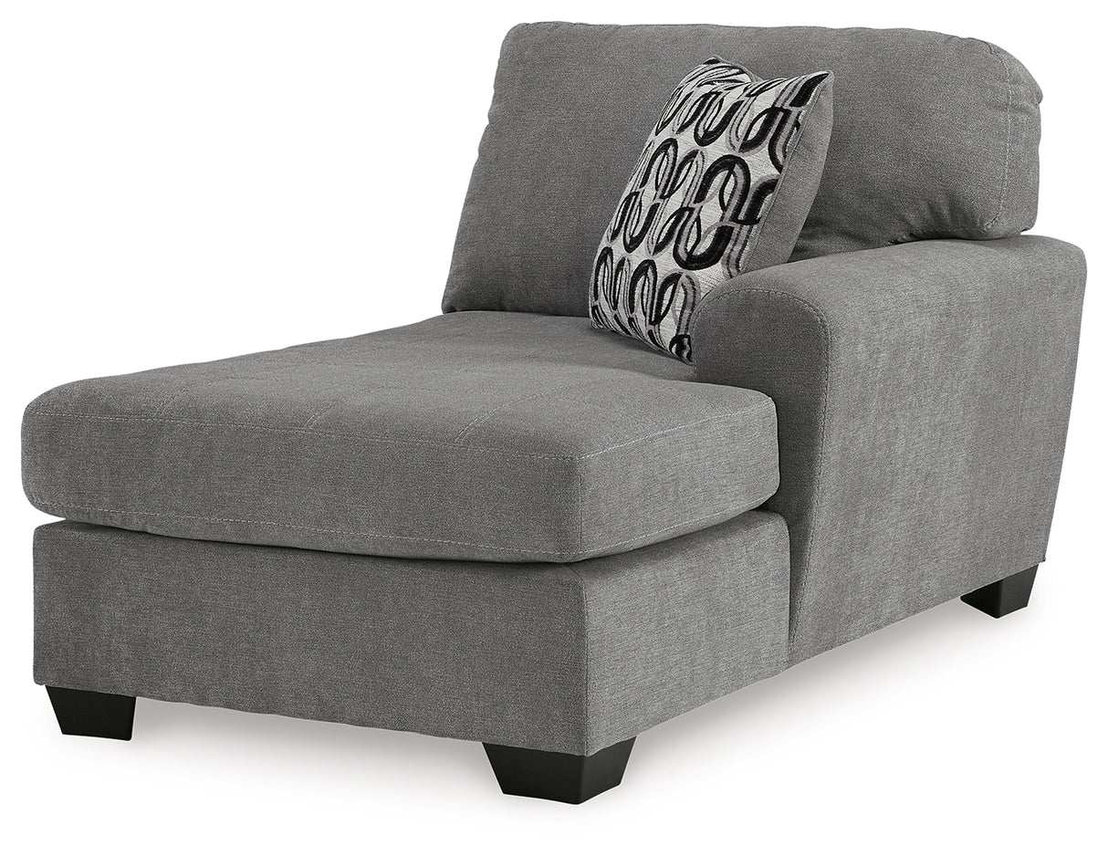 Birkdale Court Gray Right-Arm Facing Corner Chaise from Ashley - Luna Furniture