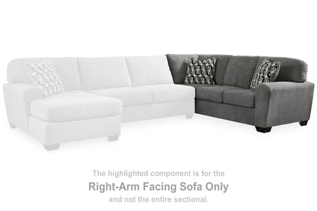Birkdale Court Gray Right-Arm Facing Sofa from Ashley - Luna Furniture