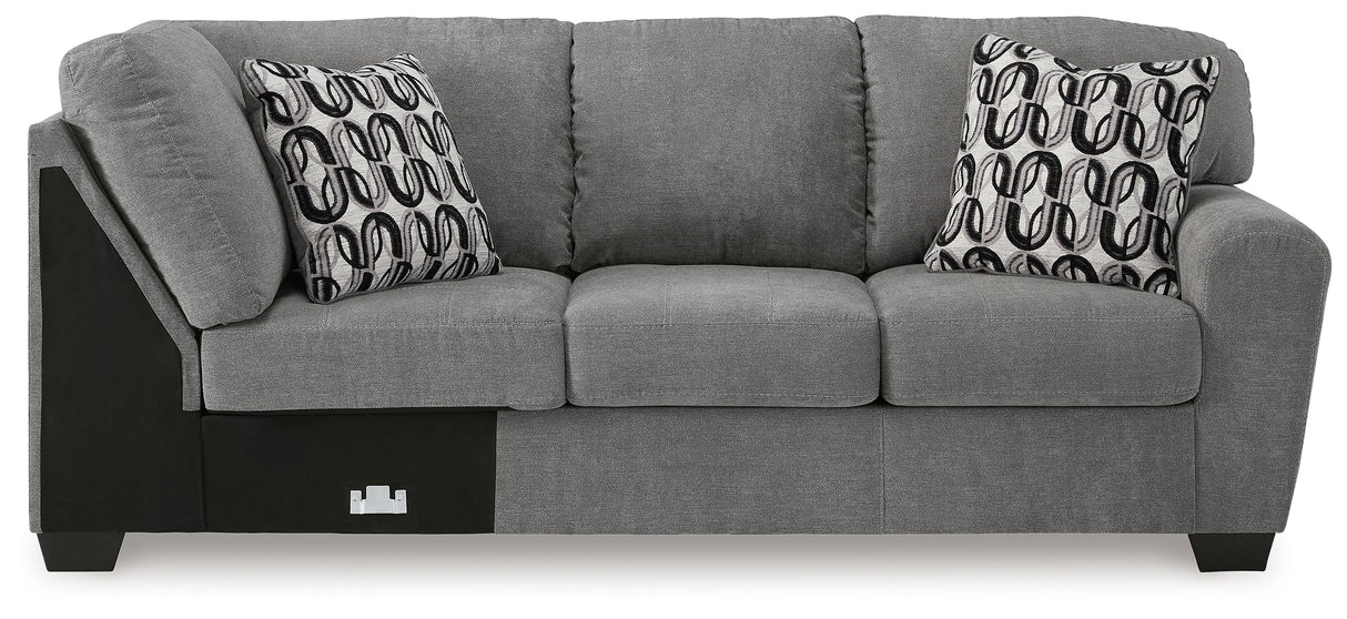 Birkdale Court Gray Right-Arm Facing Sofa from Ashley - Luna Furniture