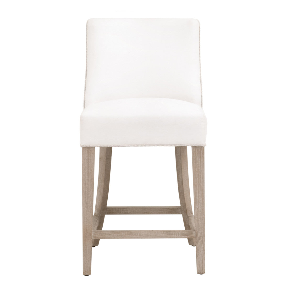 Duet Counter Stool in Livesmart Peyton-Pearl, Performance Bisque French Linen, Natural Gray Ash from Essentials For Living - Luna Furniture