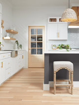 Rue Counter Stool in Performance Bisque French Linen, Natural Gray Ash from Essentials For Living - Luna Furniture