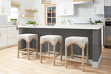 Rue Counter Stool in Performance Bisque French Linen, Natural Gray Ash from Essentials For Living - Luna Furniture