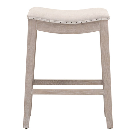 Harper Counter Stool in Performance Bisque French Linen, Natural Gray Ash from Essentials For Living - Luna Furniture