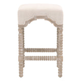 Rue Counter Stool in Performance Bisque French Linen, Natural Gray Ash from Essentials For Living - Luna Furniture