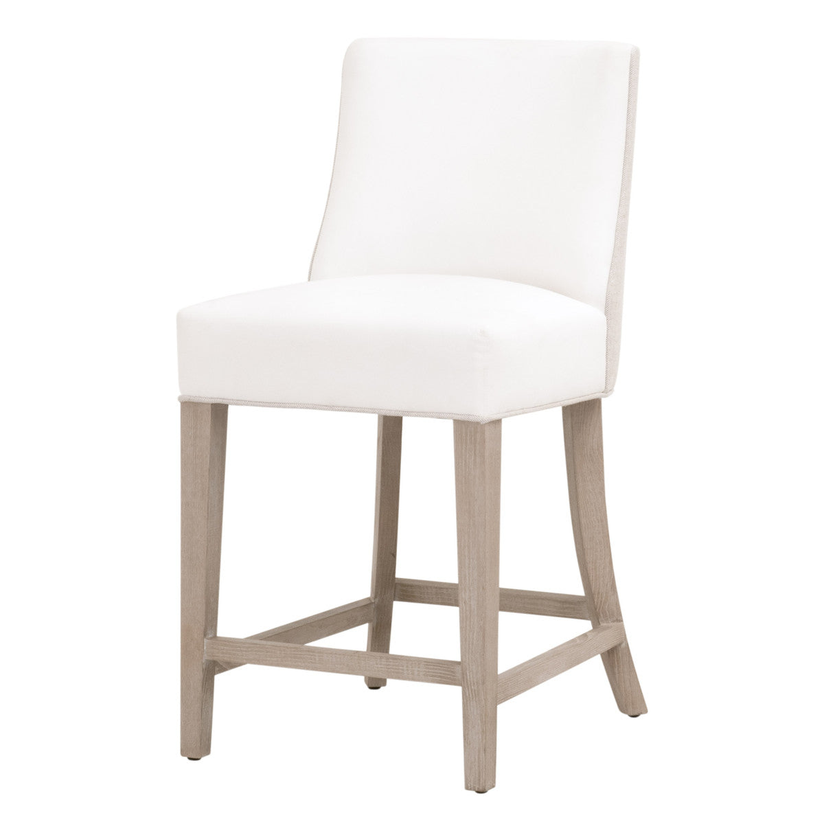 Duet Counter Stool in Livesmart Peyton-Pearl, Performance Bisque French Linen, Natural Gray Ash from Essentials For Living - Luna Furniture