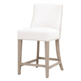 Duet Counter Stool in Livesmart Peyton-Pearl, Performance Bisque French Linen, Natural Gray Ash from Essentials For Living - Luna Furniture