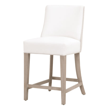 Duet Counter Stool in Livesmart Peyton-Pearl, Performance Bisque French Linen, Natural Gray Ash from Essentials For Living - Luna Furniture